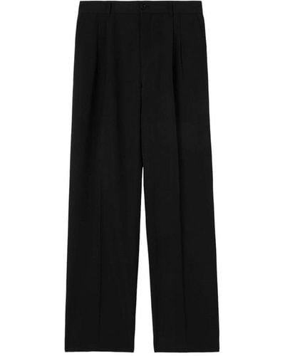 Burberry Pantalones de lana de - Negro