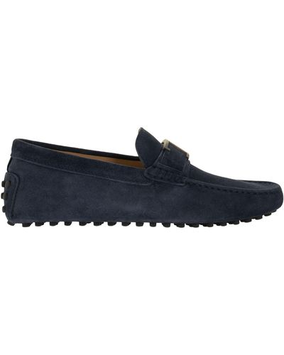 Tod's Suede Lederen Mocassin Gommino - Blauw