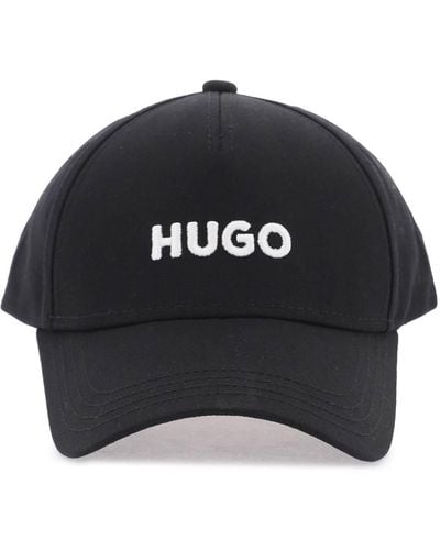 HUGO Cappello Baseball Jude Con Logo Ricamato - Nero