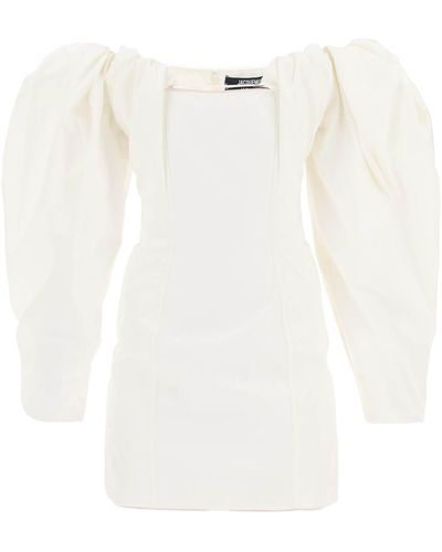 Jacquemus La Robe Taftas Mini Kleid - Weiß