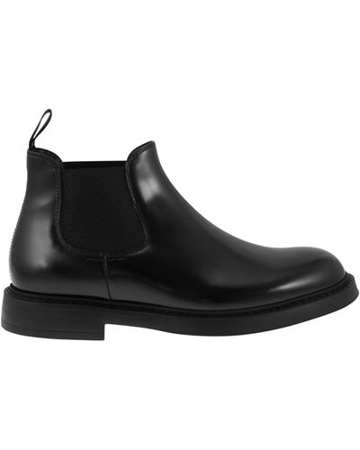 Doucal's Chelsea Leather Ankle Boot - Black
