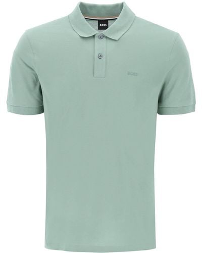 BOSS Polo maniche corte in piquet - Verde