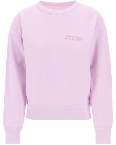 Isabel Marant Shad Sweatshirt mit Logo -Stickerei - Pink