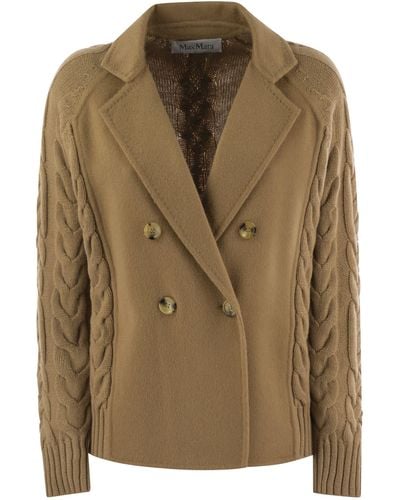 Max Mara Micio Wool And Cashmere Caban - Green