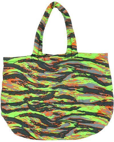 ERL Tote bag mimetica - Verde