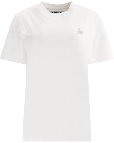 Golden Goose Golden Gans glitzerter Star T -Shirt - Weiß