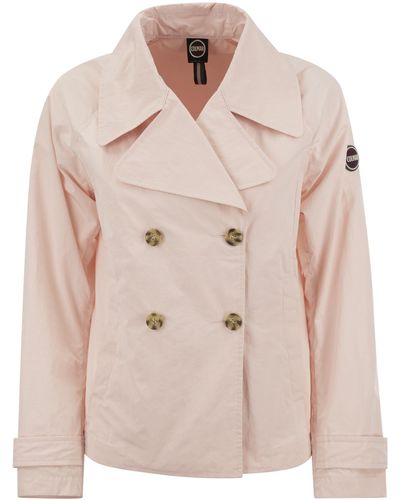 Colmar Double Breasted Blazer In Cotton Fabric - Natural