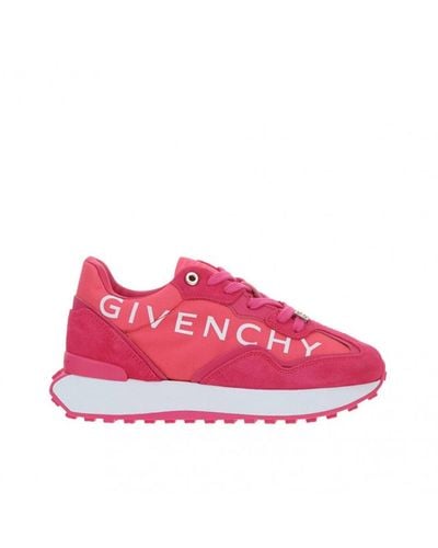 Givenchy Lienzo y zapatillas de piel volcada - Rosa