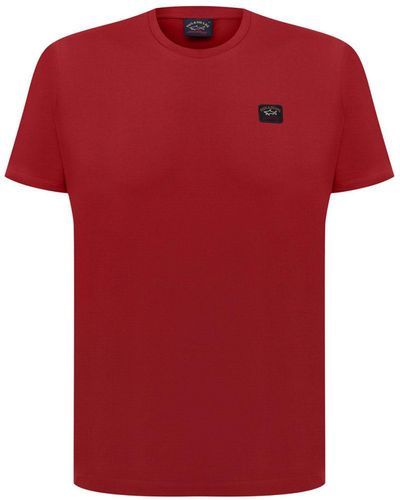 Paul & Shark Cotton Logo T -shirt - Rood