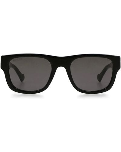 Gucci Quadratische Sonnenbrille - Schwarz