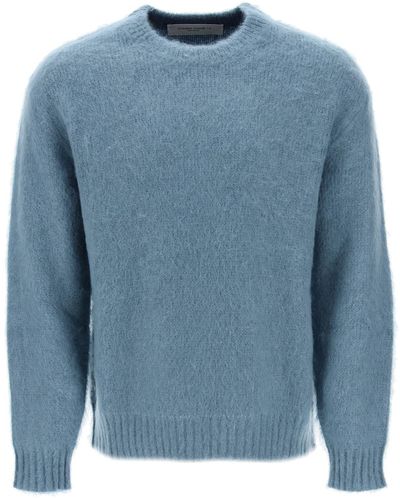 Golden Goose Devis Brushed Mohair And Wool Sweater - Blue