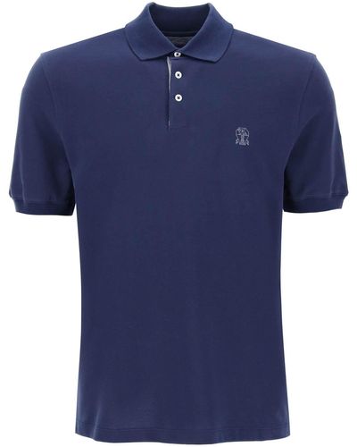 Brunello Cucinelli Camisa de algodón - Azul