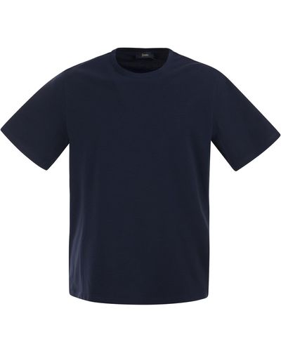 Herno Stretch Cotton Jersey T -shirt - Blauw