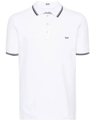 Fay Npmb248140 S T Shirt And Polo - White