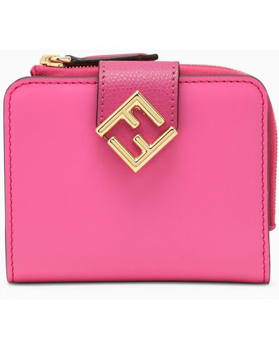 Fendi Camelia Brieftasche in Leder - Pink