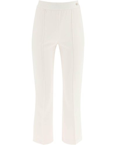 Agnona Technical Cotton Jersey Broek - Wit