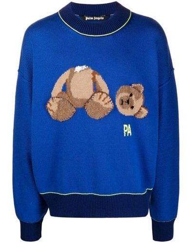 Palm Angels Toy Bear Sweatshirt - Blau