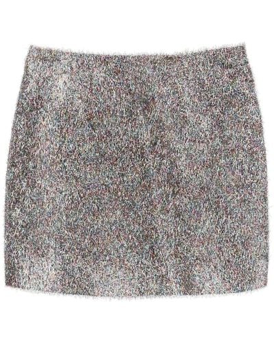Blazé Milano Lurex Mini falda - Gris