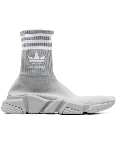 BALENCIAGA X ADIDAS Speed 2.0 Lt Sock Sneakers - Gray