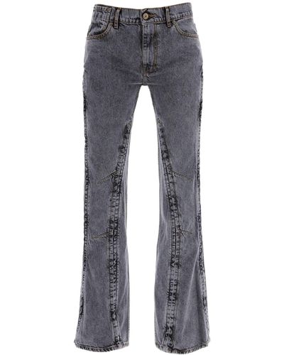 Y. Project Y Project Hook-And-Eye Flared Jeans - Blue