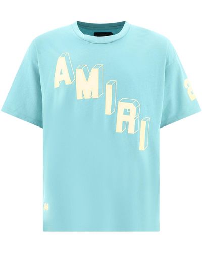 Amiri Katoenen T-shirt - Blauw