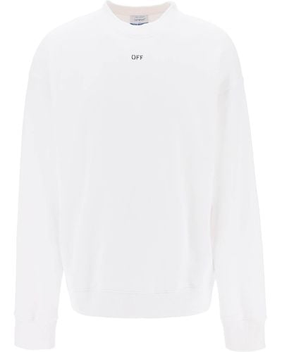 Off-White c/o Virgil Abloh Skate Sweatshirt sin logotipo - Blanco