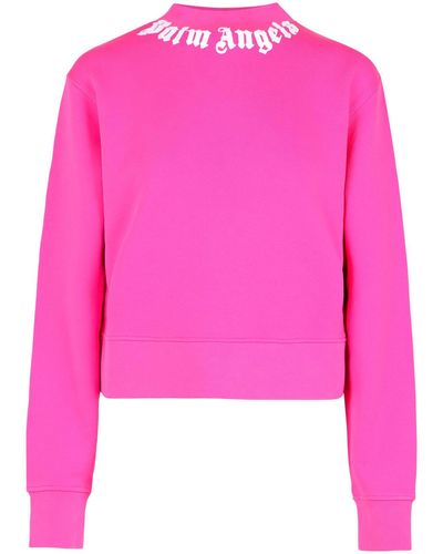 Palm Angels Cotton Sweatshirt - Pink