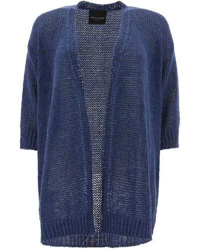 Roberto Collina Knitted Open Cardigan - Blue