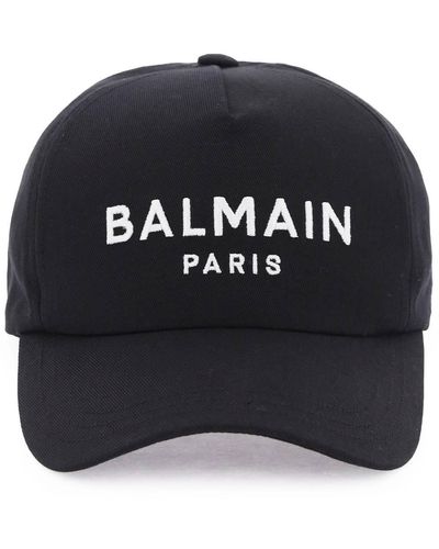 Balmain Baseball Cap Met Logo - Zwart