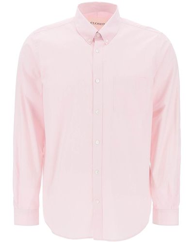 Closed Gesloten Gestreepte Popeline Button -up Shirt - Roze