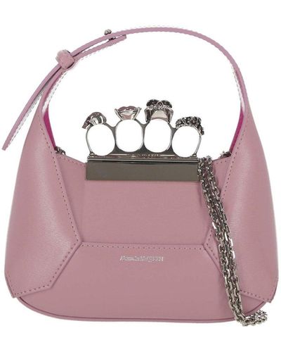 Alexander McQueen Mini-Tasche mit Juwelen - Lila