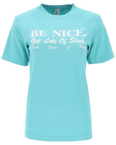 Sporty & Rich T-shirt Rich 'Be Nice' - Bleu