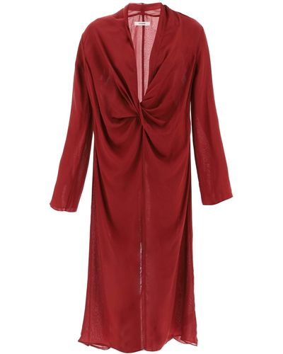 Interior Maxi Chiffon Desma Dress - Red