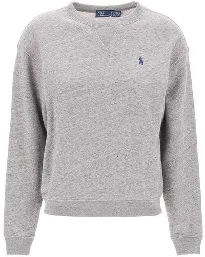 Polo Ralph Lauren Bestickte Logo -Sweatshirt - Grau