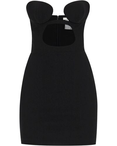 Nensi Dojaka Mini Bustier Kleid mit Ausschnitt - Noir