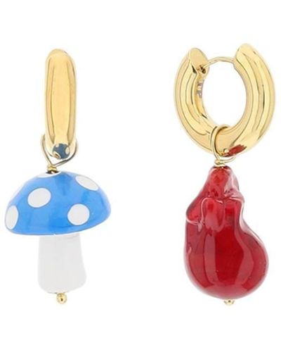 Timeless Pearly Earrings With Charms - Multicolor