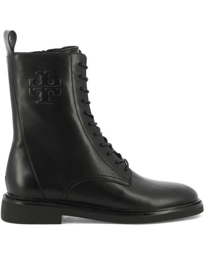 Tory Burch Double T -Kampfstiefel - Schwarz