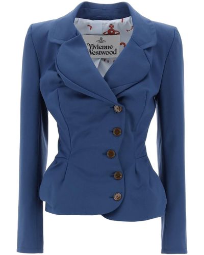 Vivienne Westwood Betrunkene maßgeschneiderte drapierte Jacke - Blau
