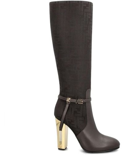 Fendi Delfina High Heeled Boots - Zwart