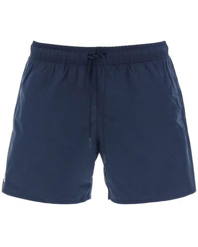 Lacoste Logo Patch Swim Shorts - Blauw