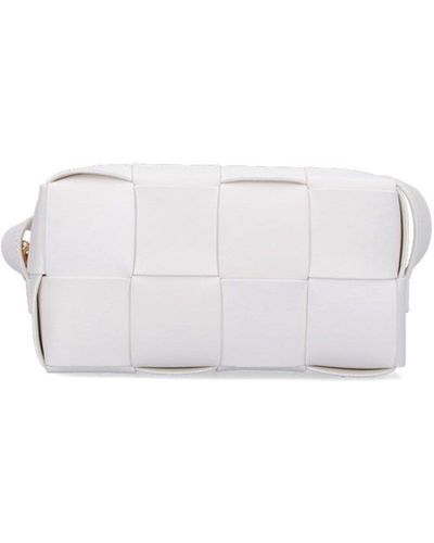 Bottega Veneta Brick Cassette Shoulder Bag - White