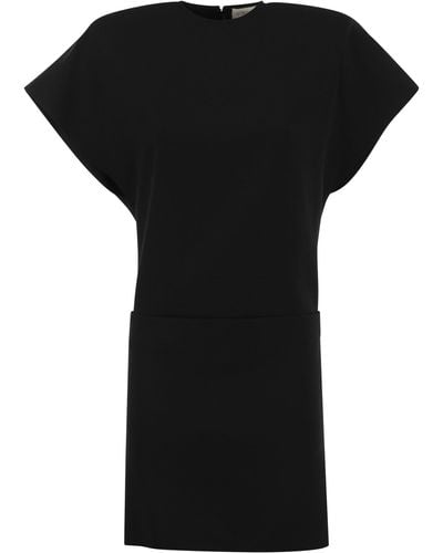 Sportmax Pesi Stretch Viscose Mini -jurk - Zwart