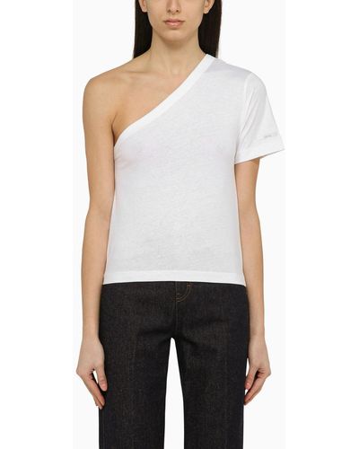 Calvin Klein One-Shoulder T-Shirt In - White