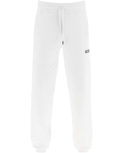 Gcds Pantalon de survêtement avec logo - Blanc