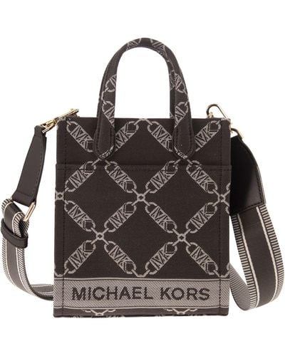Michael Kors Empire Jacquard Logo Shopper Bag Xs - Zwart