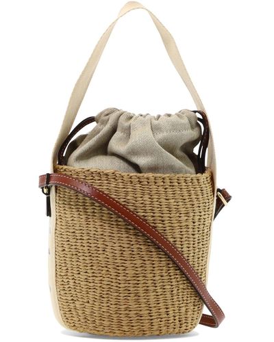 Chloé Chloé "small Woody" Basket Bag - Naturel