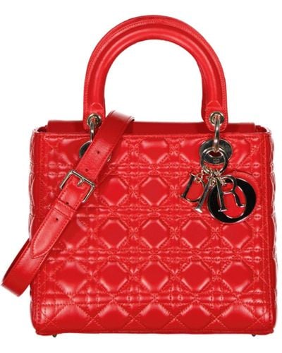 Dior Lady D Bolsa Medium - Rojo
