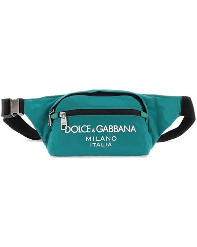 Dolce & Gabbana Nylon Beltpack -tasche Mit Logo - Groen
