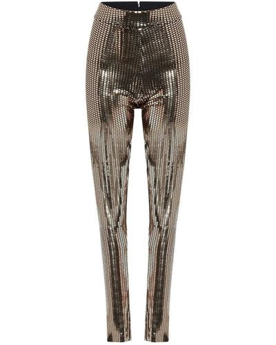 Dolce & Gabbana Leggings de efecto metálico de - Gris