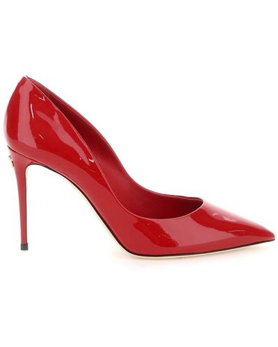 Dolce & Gabbana Escarpins Cardinale en cuir verni - Rouge